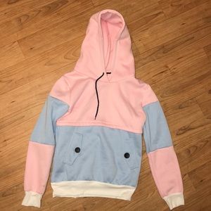 NWOT Colorblock Sweatshirt Multi-color Pink Blue